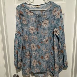 Long sleeved floral blouse